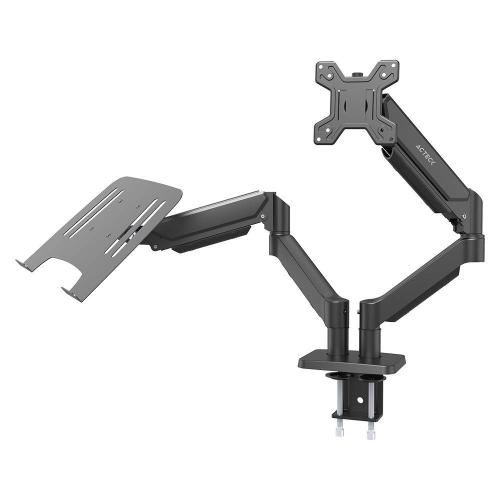 Soporte 2 en 1 ENFORCE MOTION SM729 ACTECK  Soporte para Monitor y Laptop 2 en 1 para  Escritorio con C-Clamp -