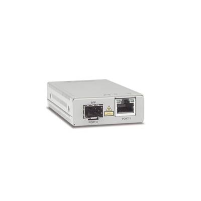 Convertidor de medios ALLIED TELESIS Gigabit Ethernet a fibra óptica con puerto SFP - con fuente de alimentación multi-región. AT-MMC2000/SP-960.