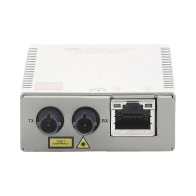 Convertidor de medios ALLIED TELESIS Fast Ethernet a fibra óptica - conector ST, multimodo (MMF), distancia hasta 2 km. AT-MMC200/ST-960.