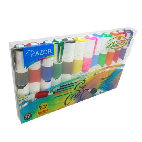 Marcador ACUARELO GRIP AZOR 20012 paq c/12 -