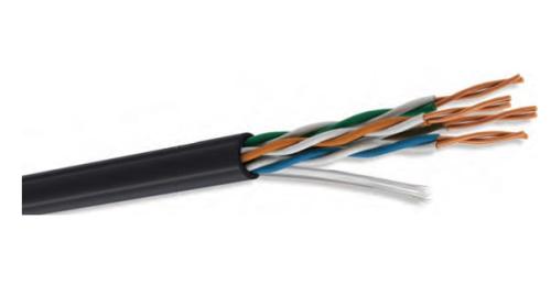 Bobina UTP CAT6 para exterior - 4 pares, 23 AWG, bobina de 305 mts, 100  cobre, condumex 667666-45, color negro