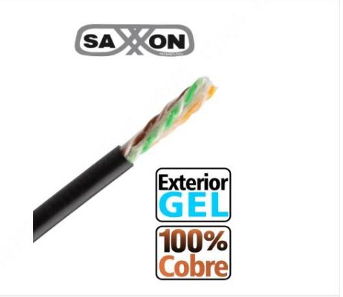 Bobina SAXXON OUTPCAT6GCOPEXT - 305 m, Negro, Exterior, Cat6, 100  Cobre