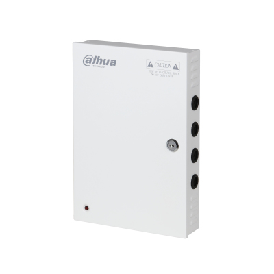 DAHUA DH-PFM342-9CH - Fuente de Poder de 12v 10 Amper/para 9 Camaras/Voltaje de Entrada de 90 Vca/ Fusibles Intercambiables/ MetalicoContra Descargas -