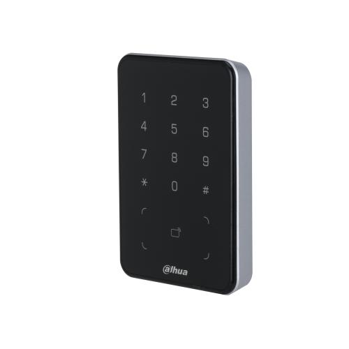 DAHUA DHI-ASR2101A - Lectora de Tarjetas MiFare con Teclado Touch/ para Password/ Conexión RS-485 y Wiegand/ Leds Rojo y Verde/ Fondo de Luz Azul -