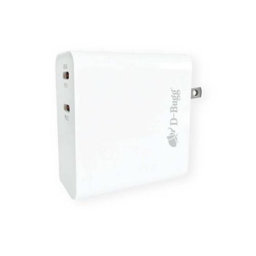 CARG PARED DBUGG TIPO C 65W  DB-PD64 Cargador de pared / Con conectores duales de carga ultra rápida / Trabaja con potencia de 65 W. -