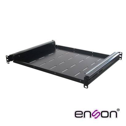 CHAROLA CORREDIZA ENSON ENS-RTM1 FIJACIÓN A CUATRO PUNTOS VENTILADA IDEAL PARA TECLADOS EN SITE DE 1 UNIDAD DE RACK - COMPATIBLE CON GABINETES ENSON