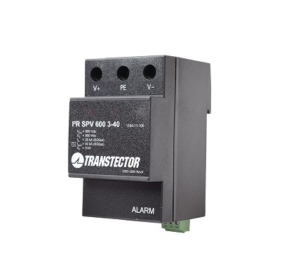 rotector Contra Sobretensiones A 600 VDC Tipo EPCOM I2R-SPV600-3-40 - Protector, Negro, TRANSTECTOR