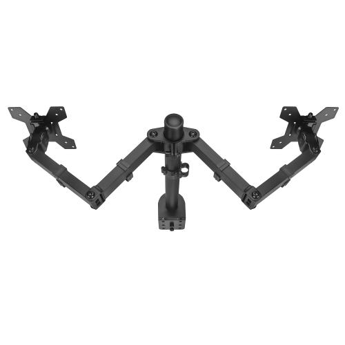 GETTTECH SOPORTE DE ESCRITORIO PARA 2 MONITORES CON MOVIMIENTO - DE 19 A 32 PULGADAS VESA 75X75MM Y 100X100MM, ALTURA AJUSTABLE, GESTION DE CABLES, GWM-DT23