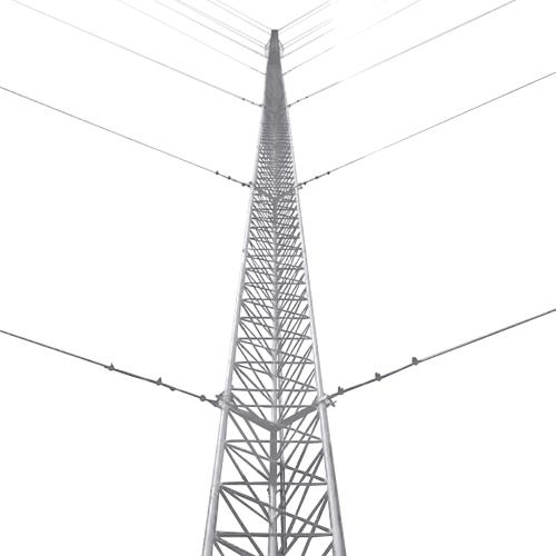 Kit de Torre Arriostrada KTZ-30E-015 de Piso de 15 m Altura con Tramo STZ30 Galvanizado Electrolítico (No incluye retenida). -