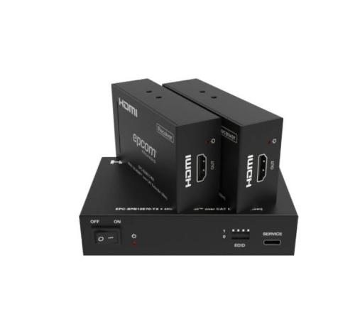 Splitter HDMI 1x2 | 4K@60Hz a 60m | 4K@30Hz a 70m | Cable Cat6| EDID | HDCP 2.2 | Salida Loop -
