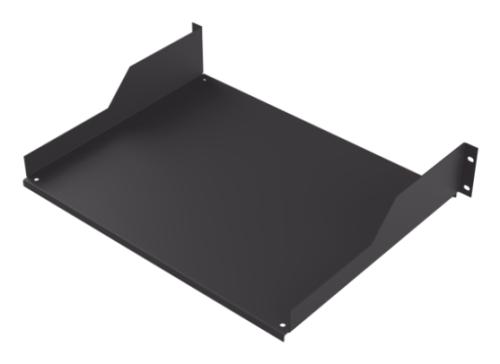 Charola para Soportar Equipos en Rack de 19 in - Profundidad de 34 cm, Color Negro, 2U