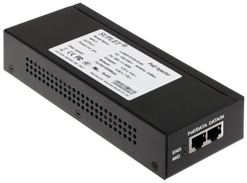 Inyector Super Hi-PoE HIKVISION - 60 W, 10, 100, 1000 Mbit/s, 100 - 240, 50 - 60
