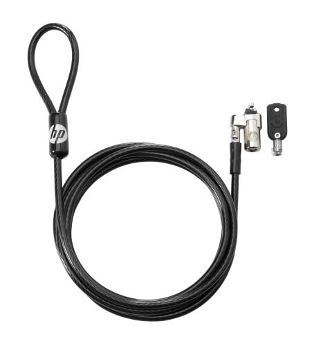 Candado de seguridad HP T1A62AA Llave - Acero galvanizado, 1.83 m, Laptops
