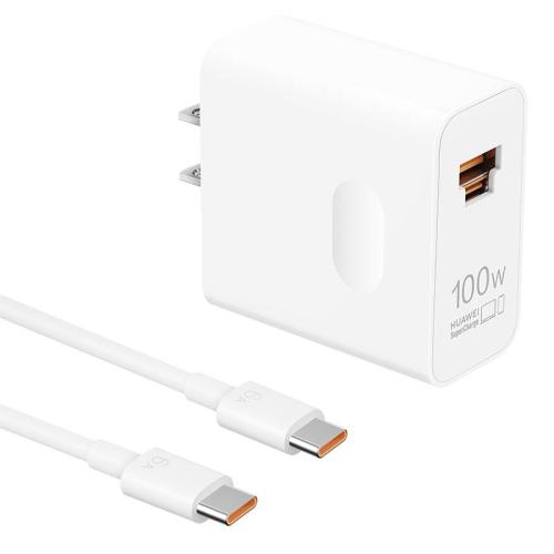 55037867 HUAWEI Cargador Super Max 100W (Para Teléfonos y PC). Carga rápida de 100 W | Puerto combinado USB-A/C. -