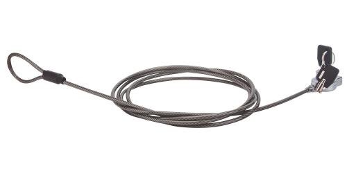 440295 Candado de Seguridad Wedge N17 para Portátiles - cable de acero, forro de PVC transparente, incluye dos llaves, 2 m
