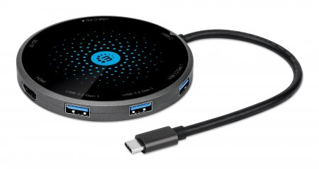 Docking USB-C MANHATTAN 166560 - 1, Negro