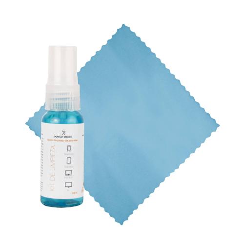 Kit de limpieza de pantallas líquido limpiador y microfibra -