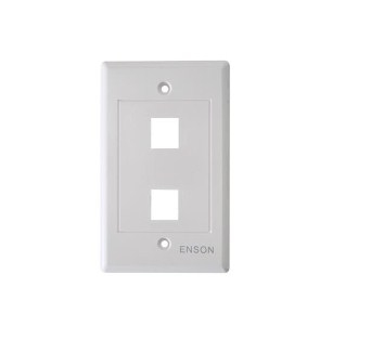 Placa de Pared Universal 2 Puertos Sin Jack ENSON ENS-FP62 - Blanco