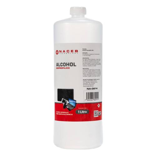 Alcohol isopropílico - 1Lt, Mantenerlo alejado del calor, superficies calinetes, llamas al descubierto y otras fuentes de ignicion, 836g, No aplicarlo en equi