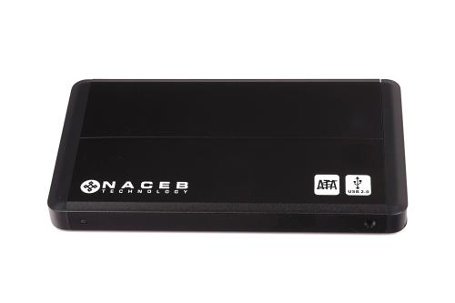 Gabinete para Disco Duro Naceb Technology NA-280 - 1 TB, USB 2.0, 2.5 pulgadas, Negro
