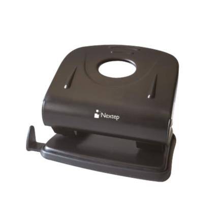 Perforadora Nextep NE-121M 2 orificios 8cm color negro hasta  30 hojas -