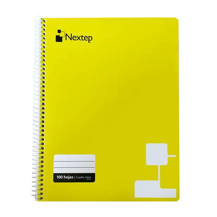Cuaderno Nextep Profesional NE-007C Cuadro Numero 5 con 100 hojas Estilo Espiral pasta semi Rígida papel Bond 55 gr/m2 mide 20.3 cm x 26.3 -