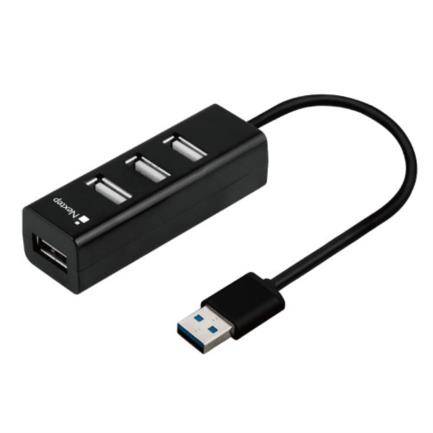 Mini Hub Nextep NE-444 USB 2.0 Alta Velocidad 4 Puertos longitud de cable  18 cm color negro -