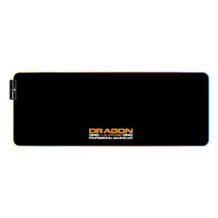 Tapete Gamer Dragon NE-483R XT RGB Grande para Teclado y Mouse Medidas 80x 35x0.4 Diseño Texturizado  Control de iluminación RGB -