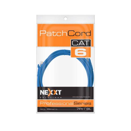 Cable patch cord Cat.6 UTP - multifilar, con revestimiento tipo CM, 2.10M, Azul 24AWG