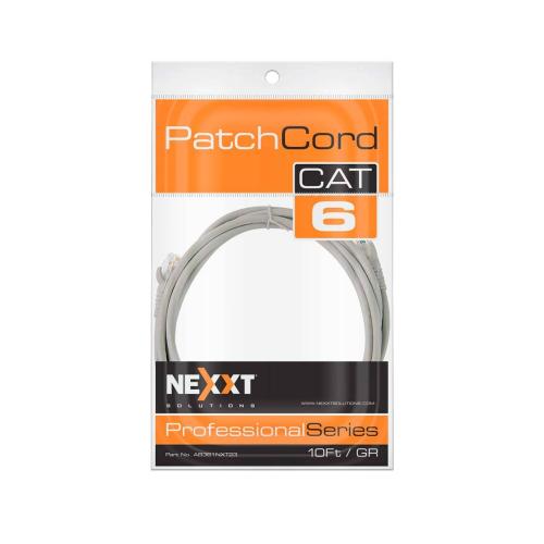 Cable patch cord Cat.6 UTP - multifilar, con revestimiento tipo CM, 3.00M, Gris 24AWG