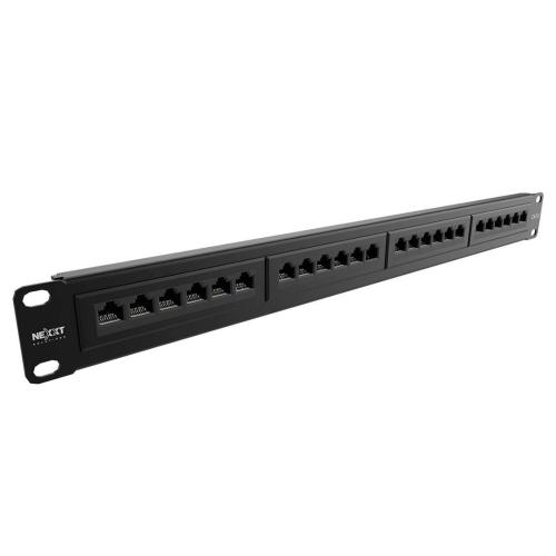 Patch panel para rack Cat.6 Pre-configurado - 24 puertos, sin blindaje, tipo 110
