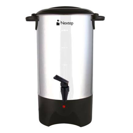 Cafetera Nextep NE-683 Percoladora Industrial 40 Tazas Acero Inoxidable con Medidor de Agua y Auto Apagado -