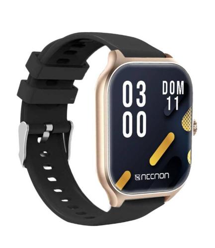 SMARTWATCH NSW-101 2.01 IP67 BT 5.0 APP FITPRO BAT 180 mAH MIDE CALORIAS FC CON VIBRACIÓN MULTIMEDIA FUNCIÓN BUSCAR Y FOTOS A DISTANCIA NEGRO/DORADO -