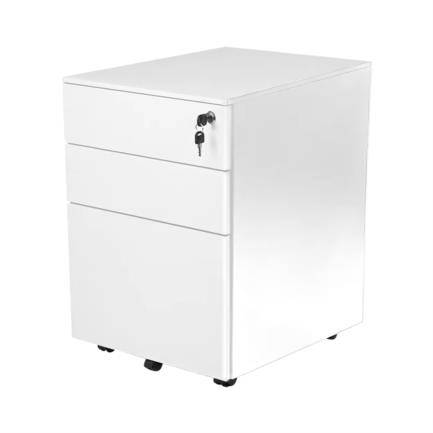 Archivero Metálico Nextep NE-644TB con 3Cajones Ajustables Carta/Oficio con cerradura 2 llaves color blanco mate soporta hasta 50 kg en cada cajón  dimensi -