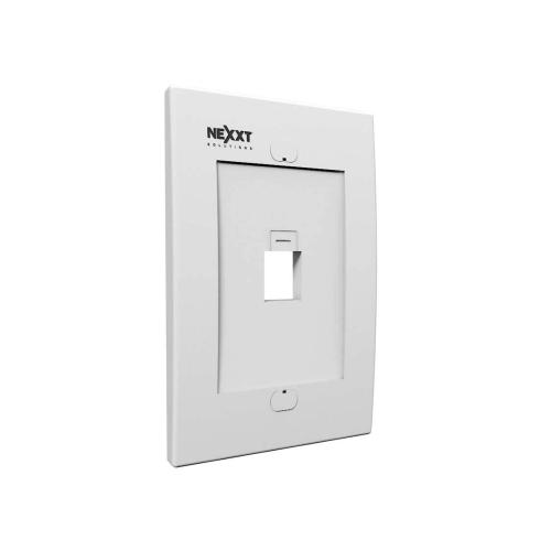Tapa - faceplate 1 puerto, para conectores tipo keystone Blanco