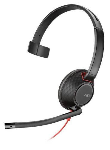 HP Poly Blackwire 5210 - Alambricos, USB-A, conector 3.5 mm, Monoaural