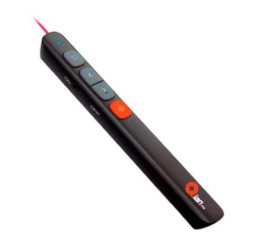 QIAN PRESENTADOR INALAMBRICO CON APUNTADOR LASER - RECEPTOR USB 2.4 GHZ, DISTANCIA HASTA LUZ  200MT, Y 100 MTS PARA CONTROL, BATERIAS AAA, QLP-200