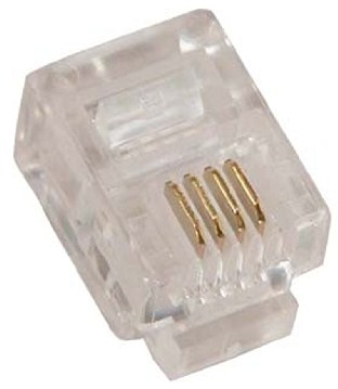 Plug RJ11 BROBOTIX 170301 - RJ11, Transparente