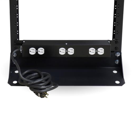 Barra para Rack de 6 Contactos 15 Amperes 1U BROBOTIX 810624 - Negro, Acero, 1U