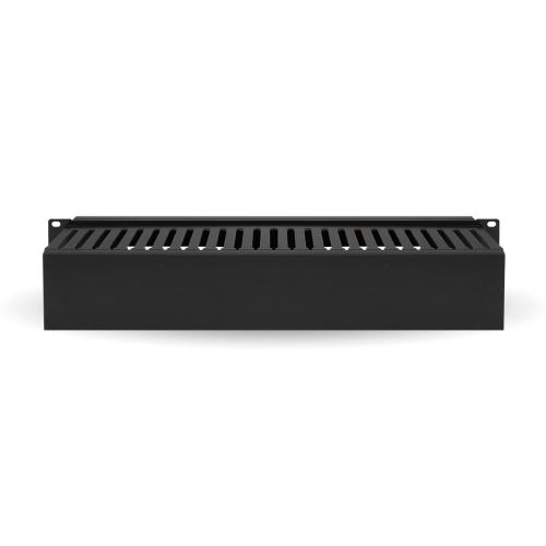 Organizador Metálico Horizontal de 2U BROBOTIX 830878 - Negro, Acero, 2U