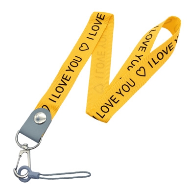 CORREA PARA MEMORIA USB BROBOTIX I LOVE U AMARILLA - Amarillo