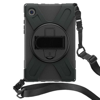 Funda para tablet BROBOTIX X200/205 - 10.5 pulgadas, Protector Uso Rudo, Policarbonato / Silicón, Negro, Samsung Galaxy
