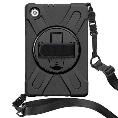 FUNDA PROTECTOR C/CORREA - USO RUDO Y GIRO 360° P/LENOVO M10 HD2020 TB-X306X, BROBOTIX, 6001486
