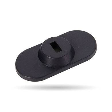 ANCLA P/CANDADO DE SEGURIDAD K-SLOT (MICROSAVER) - P/LAPTOP, TABLET, CELULAR, TIPO PLACA C/ADHESIVO, COLOR NEGRO, BROBOTIX 406283