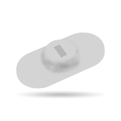 ANCLA P/CANDADO DE SEGURIDAD K-SLOT (MICROSAVER) - P/LAPTOP, TABLET, CELULAR, TIPO PLACA C/ADHESIVO, COLOR GRIS, BROBOTIX 406290