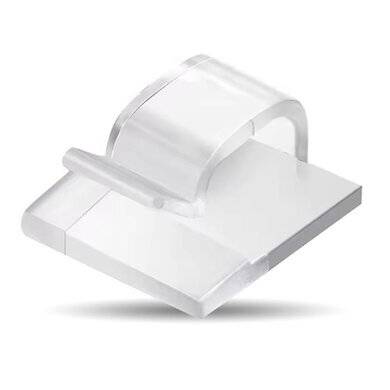 ORGANIZADOR DE CABLES - ORGANIZADOR ADHESIVO PARA CABLES, PAQUETE CON 24 PIEZAS, COLOR TRANSPARENTE, 406320, BROBOTIX