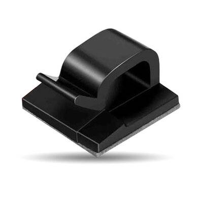 ORGANIZADOR DE CABLES - ORGANIZADOR ADHESIVO PARA CABLES, PAQUETE CON 24 PIEZAS, COLOR TRANSPARENTE, 406337, BROBOTIX