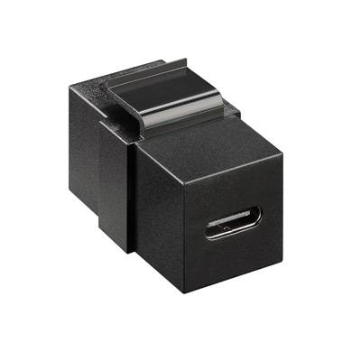 JACK USB C-C -   HEMBRA-HEMBRA, COLOR NEGRO, BROBOTIX, 6005965