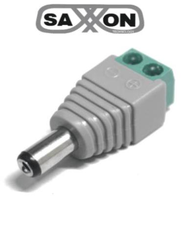 SAXXON PSUBR12H - Bolsa de 10 Conectores Macho Para Alimentación de Camaras/ Terminales Tipo Tornillo Positivo y Negativo/ Resistente a la Oxidación -