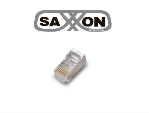 SAXXON S901B - Conector plug RJ45 para cable UTP/FTP /CAT 5E / Blindado / Paquete 100 piezas -
